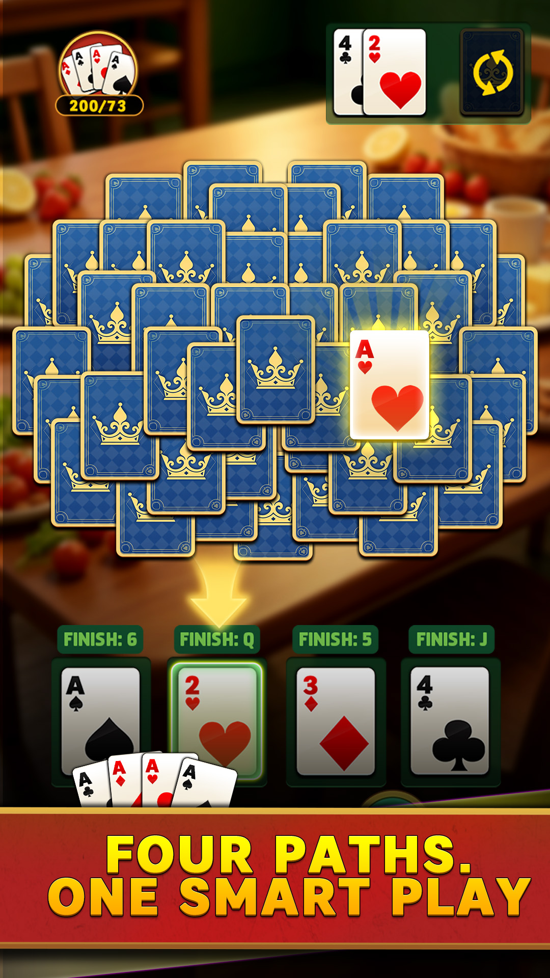 FourPath Solitaire gameplay screen